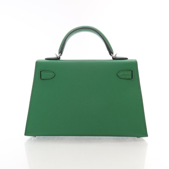 Hermes Mini Kelly Verso Cactus / Blue Atoll Epsom - Picture 10 of 15